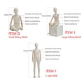 Jelimate Kid Full Body Mannequin with Wooden Arms | Standing & Sitting Child Dress Form | Clothing Store Display