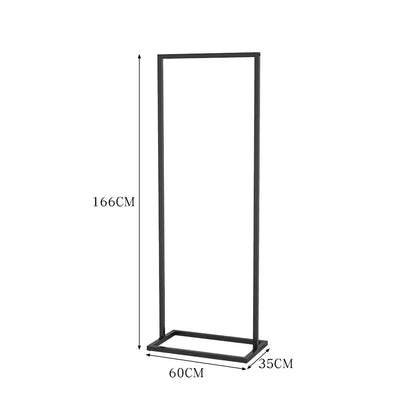 Luxury Floor Standing Clothes Rack | Heavy Duty Iron Garment Rack with Storage