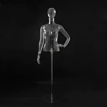 Transparent Hollow Mannequin Prop | Female & Male Half/Full Body Plastic Display for Swimwear, Underwear & Photography