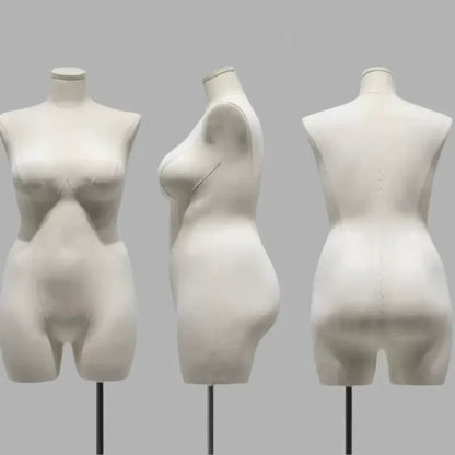 JELIMATE Premium Plus Size Female Display Mannequin | Professional Curvy Dress Form with Flexible Articulated Wood Arms