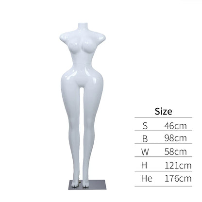 Premium Chrome Plated Female Mannequin - Full Body Display Stand for Boutique