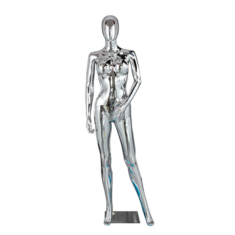 Jelimate Luxury Window Gold Silver Fat Female Mannequin,Big Breast Plus Size Curvy Female Mannequin