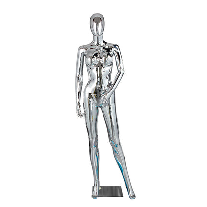 Jelimate Luxury Window Gold Silver Fat Female Mannequin,Big Breast Plus Size Curvy Female Mannequin