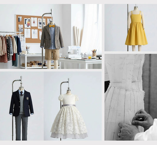 Kids Full-Body Pinnable Dress Form - Adjustable Height Tailor Dummy for Sewing/Retail Display (0-8 Years)