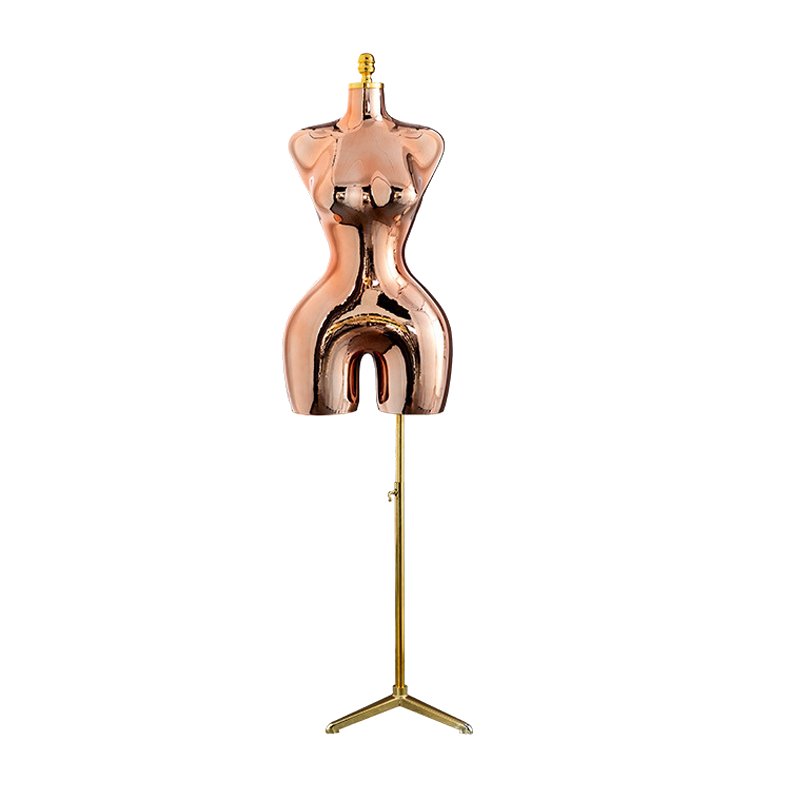 European & American Style Women's Half - Body Mannequin | Electroplated Clothing Display Prop for Shop Windows