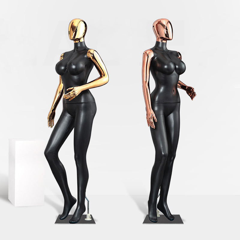 Electroplated Gold & Rose Gold Female Mannequin - Full Body Display Prop