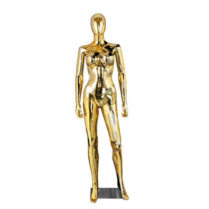Jelimate Luxury Window Gold Silver Fat Female Mannequin,Big Breast Plus Size Curvy Female Mannequin