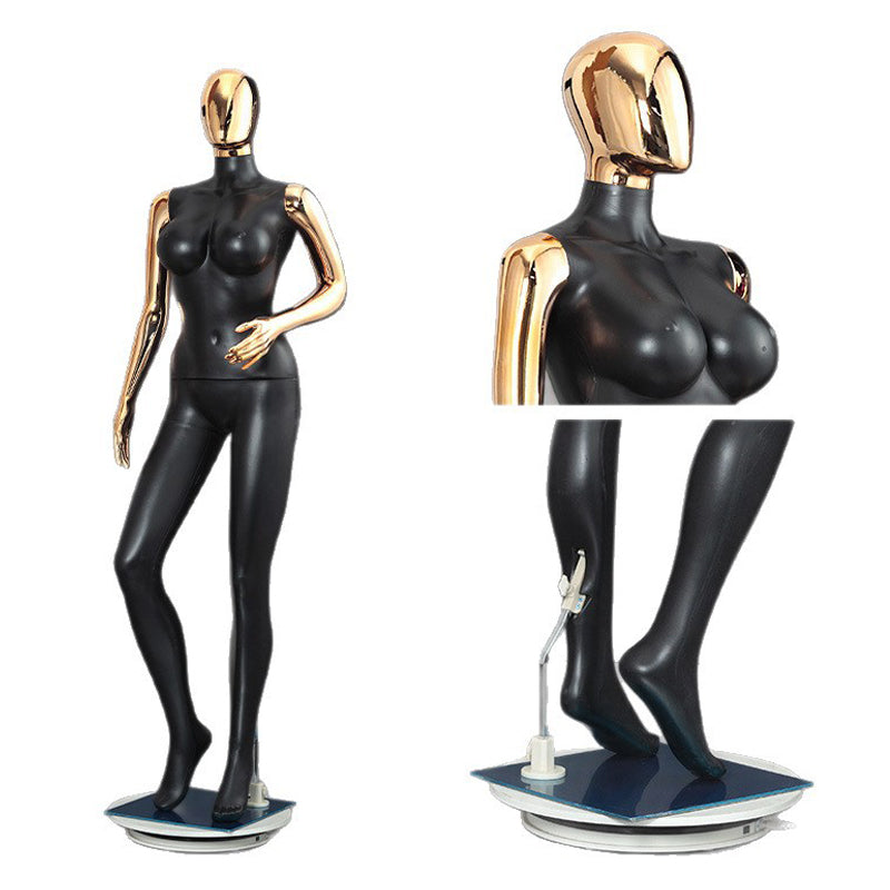 Electroplated Gold & Rose Gold Female Mannequin - Full Body Display Prop