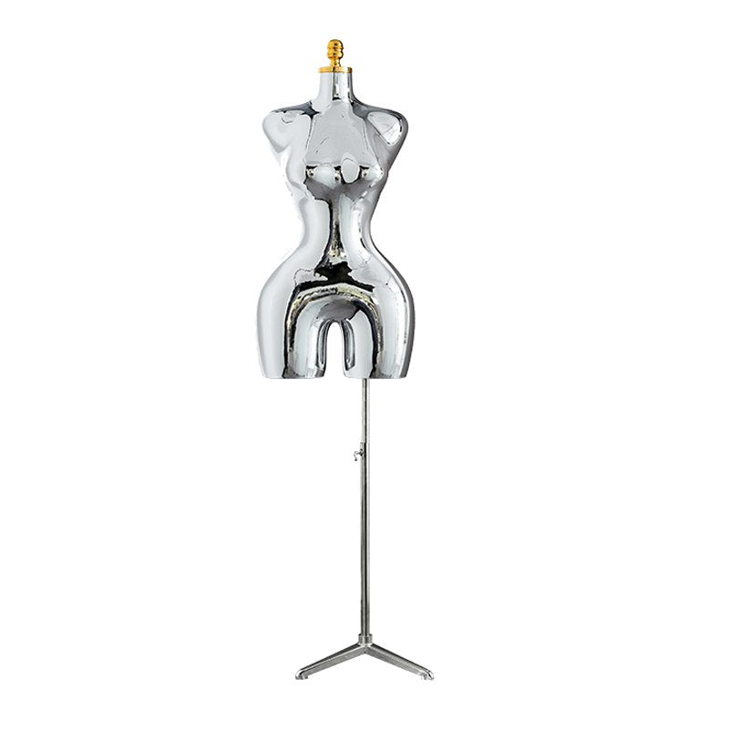 European & American Style Women's Half - Body Mannequin | Electroplated Clothing Display Prop for Shop Windows