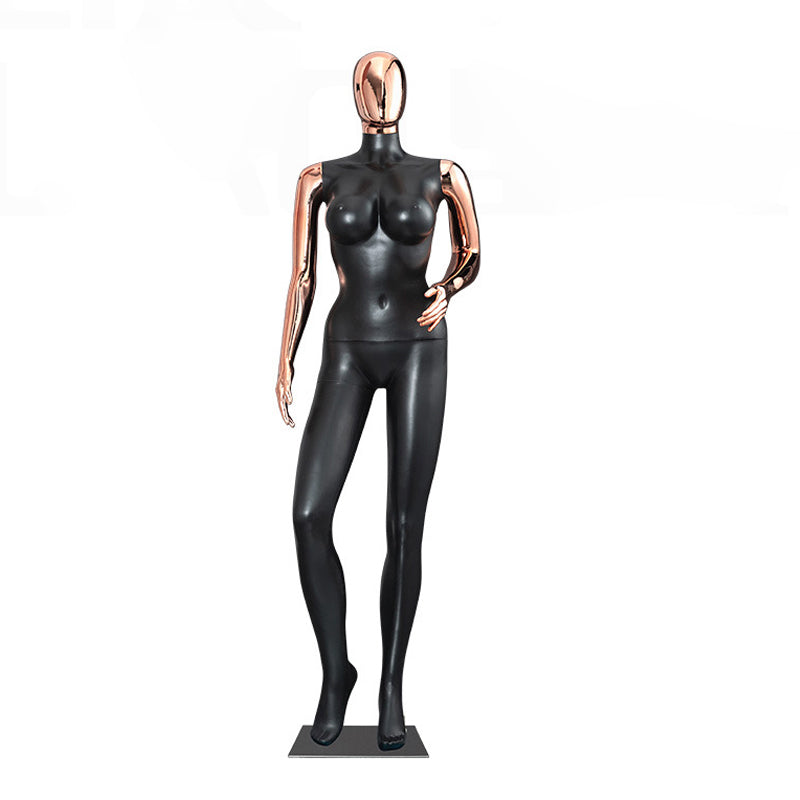 Electroplated Gold & Rose Gold Female Mannequin - Full Body Display Prop