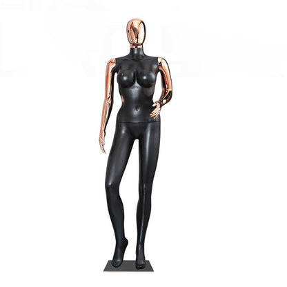 Electroplated Gold & Rose Gold Female Mannequin - Full Body Display Prop