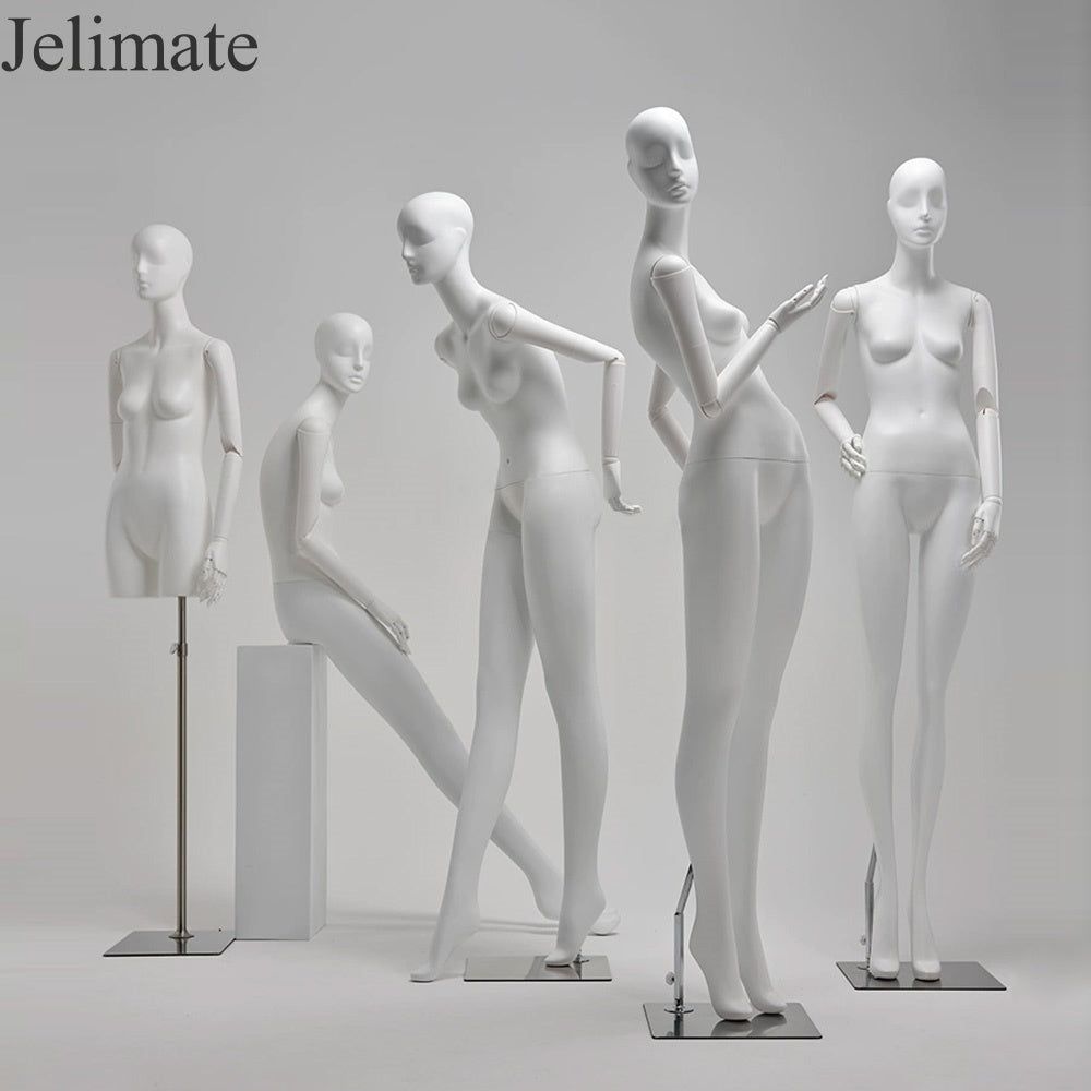 Luxury White Female Full Body abstract mannequins - Premium Fiberglass Display Model