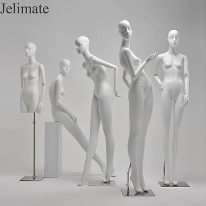 Luxury White Female Full Body abstract mannequins - Premium Fiberglass Display Model