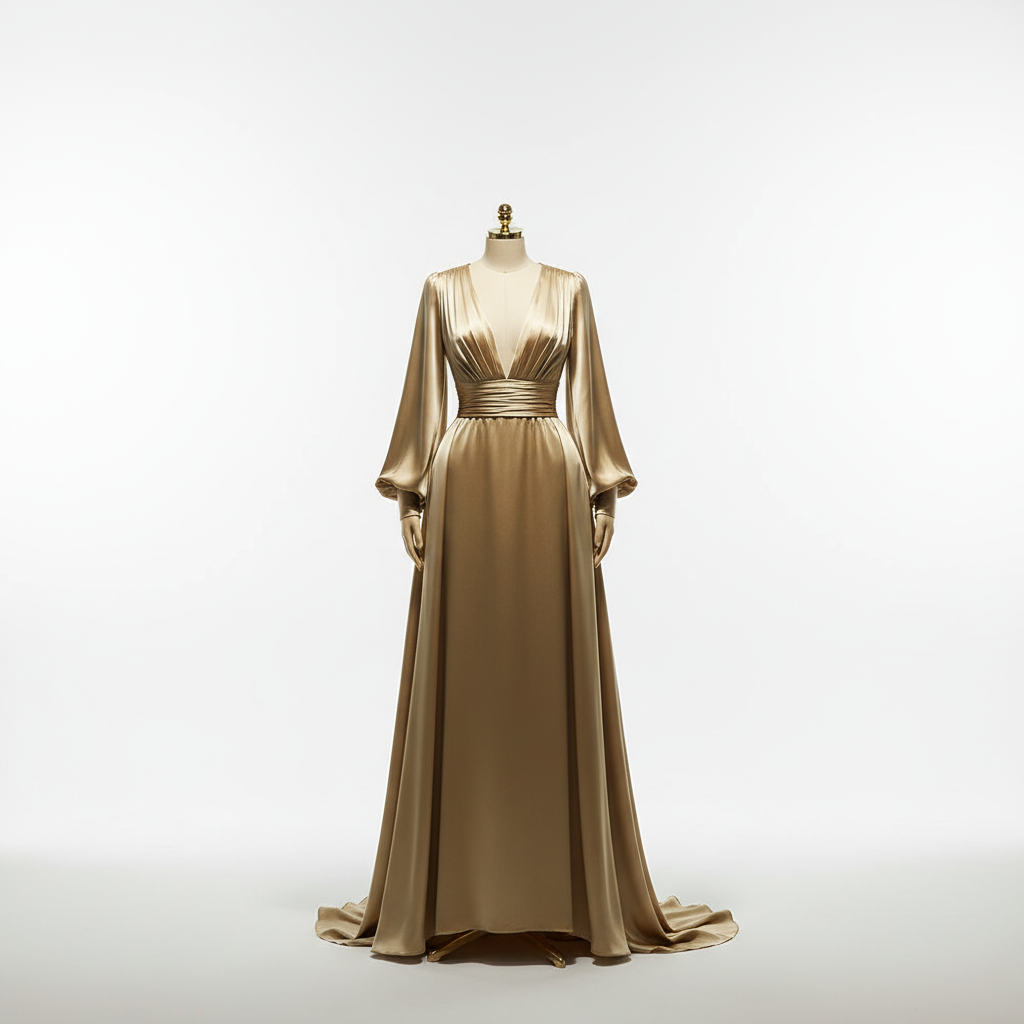 Champagne dress form display
