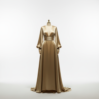 Champagne dress form display