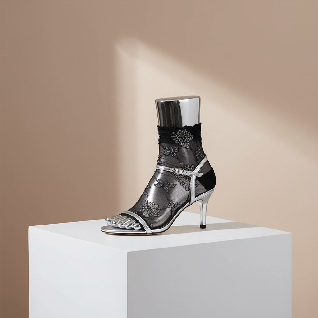 Chrome Mannequin Foot Retail Display