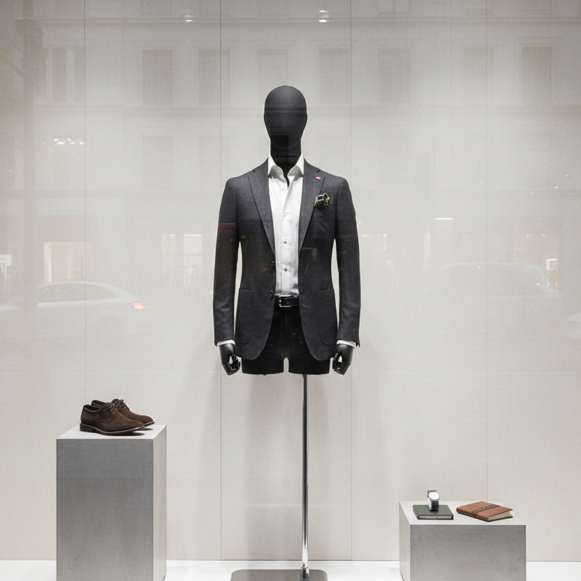 Maniquí masculino de medio cuerpo Jelimate de color negro con forma de torso, cabeza de maniquí envuelta en tela de lino, brazos de madera, modelo de exhibición de ropa con forma de torso para hombre