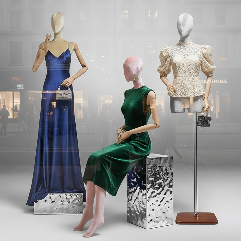 JELIMATE Velvet Heritage Series | Luxury Fabric-Wrapped Female Mannequin
