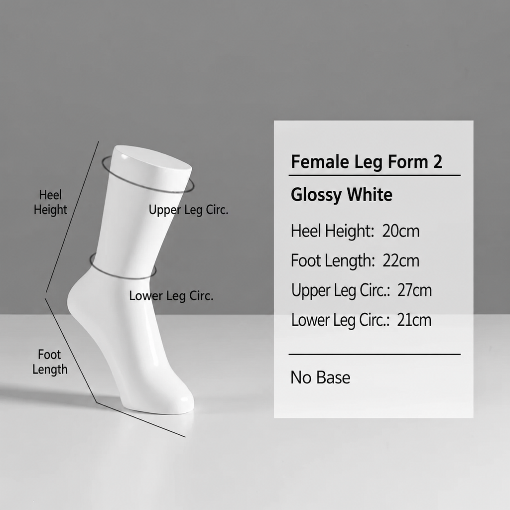 JELIMATE Fiberglass Foot Mannequin Display | Male Female Kids Leg Form for Sock & Shoe Store