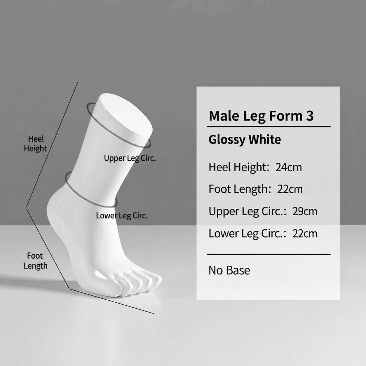 JELIMATE Fiberglass Foot Mannequin Display | Male Female Kids Leg Form for Sock & Shoe Store