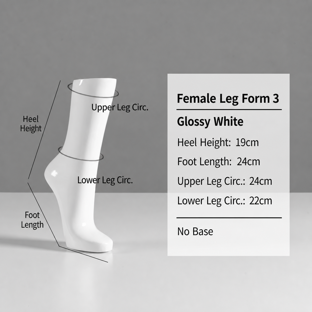 JELIMATE Fiberglass Foot Mannequin Display | Male Female Kids Leg Form for Sock & Shoe Store