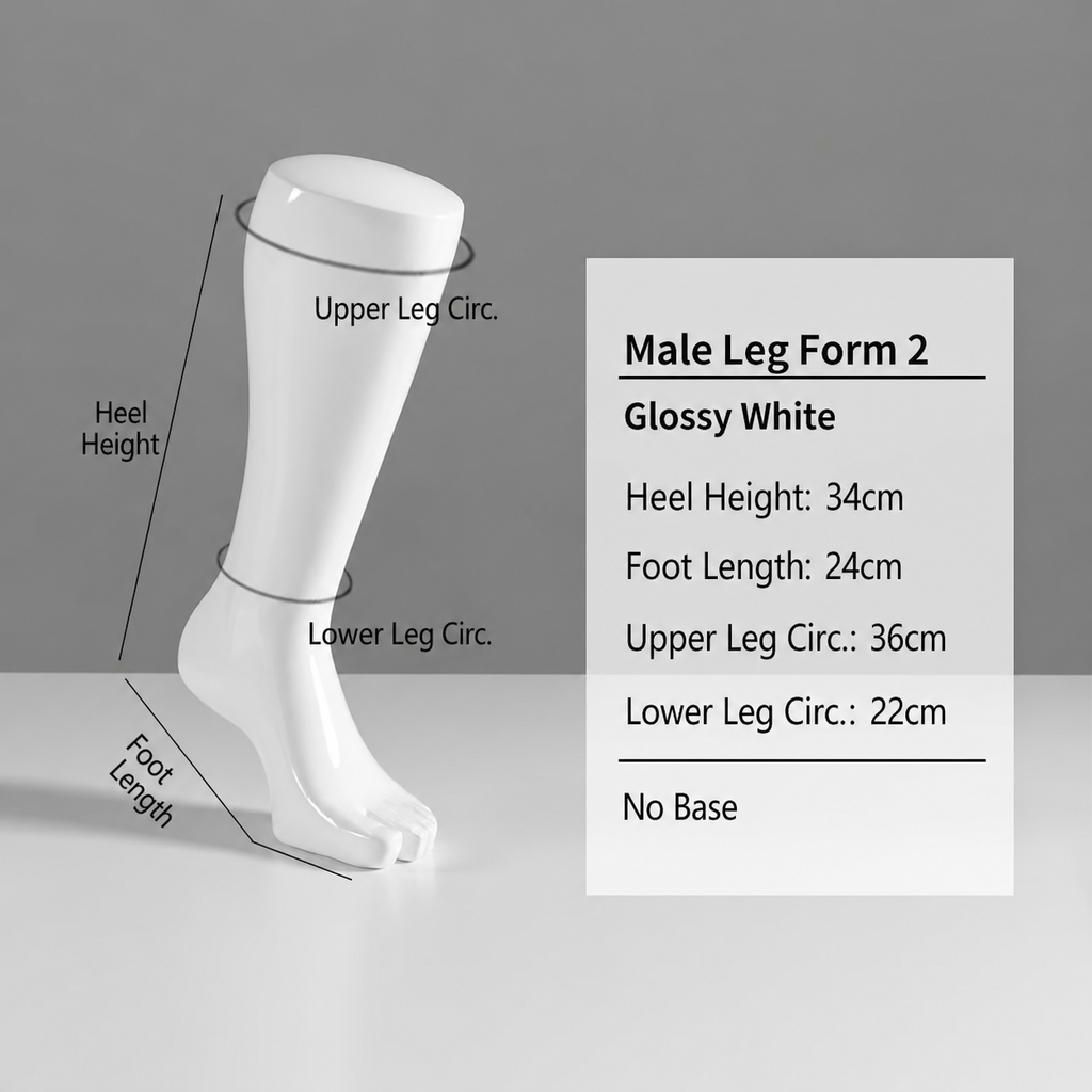 JELIMATE Fiberglass Foot Mannequin Display | Male Female Kids Leg Form for Sock & Shoe Store