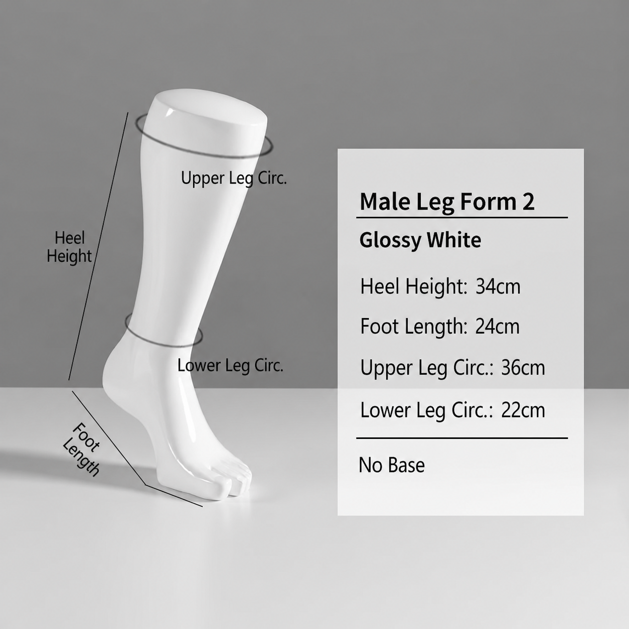 JELIMATE Fiberglass Foot Mannequin Display | Male Female Kids Leg Form for Sock & Shoe Store