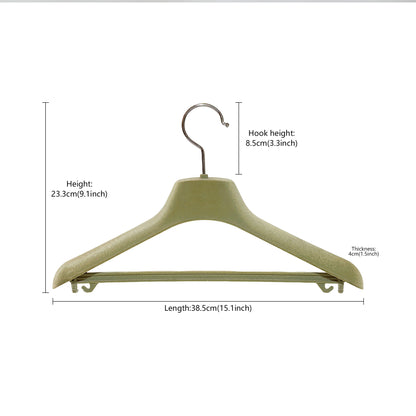 JELIMATE Olive Green Velvet Flocked Plastic hangers bulk 100 pack - Non-Slip Premium Closet Organizer