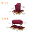 Jelimate Red Velvet Jewelry Display Stand – Watch, Bracelet & Ring Organizer for Home or Store Use