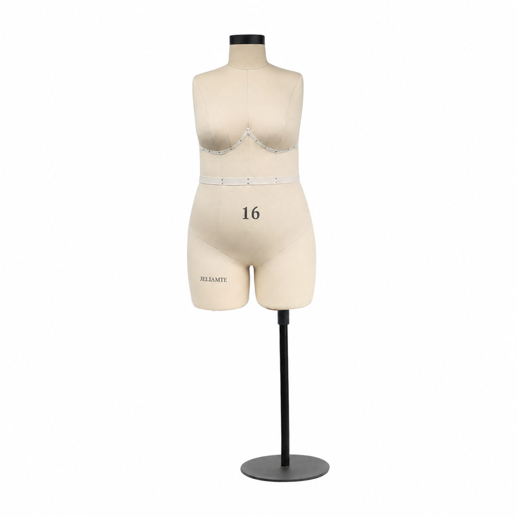 DE-LIANG Plus Size 16 Half Scale Female Dress Form for Draping & Pattern Making