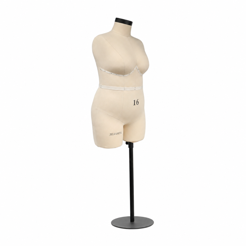 DE-LIANG Plus Size 16 Half Scale Female Dress Form for Draping & Pattern Making
