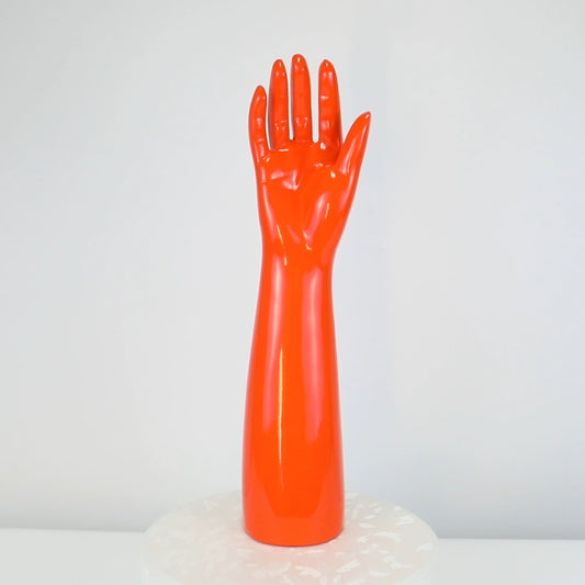 Jelimate Glossy Orange Right Hand Full Arm Mannequin – Gloves, Headphones & Sports Accessories Display