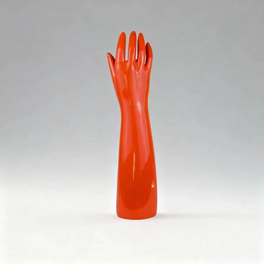 Jelimate Glossy Orange Right Hand Full Arm Mannequin – Gloves, Headphones & Sports Accessories Display