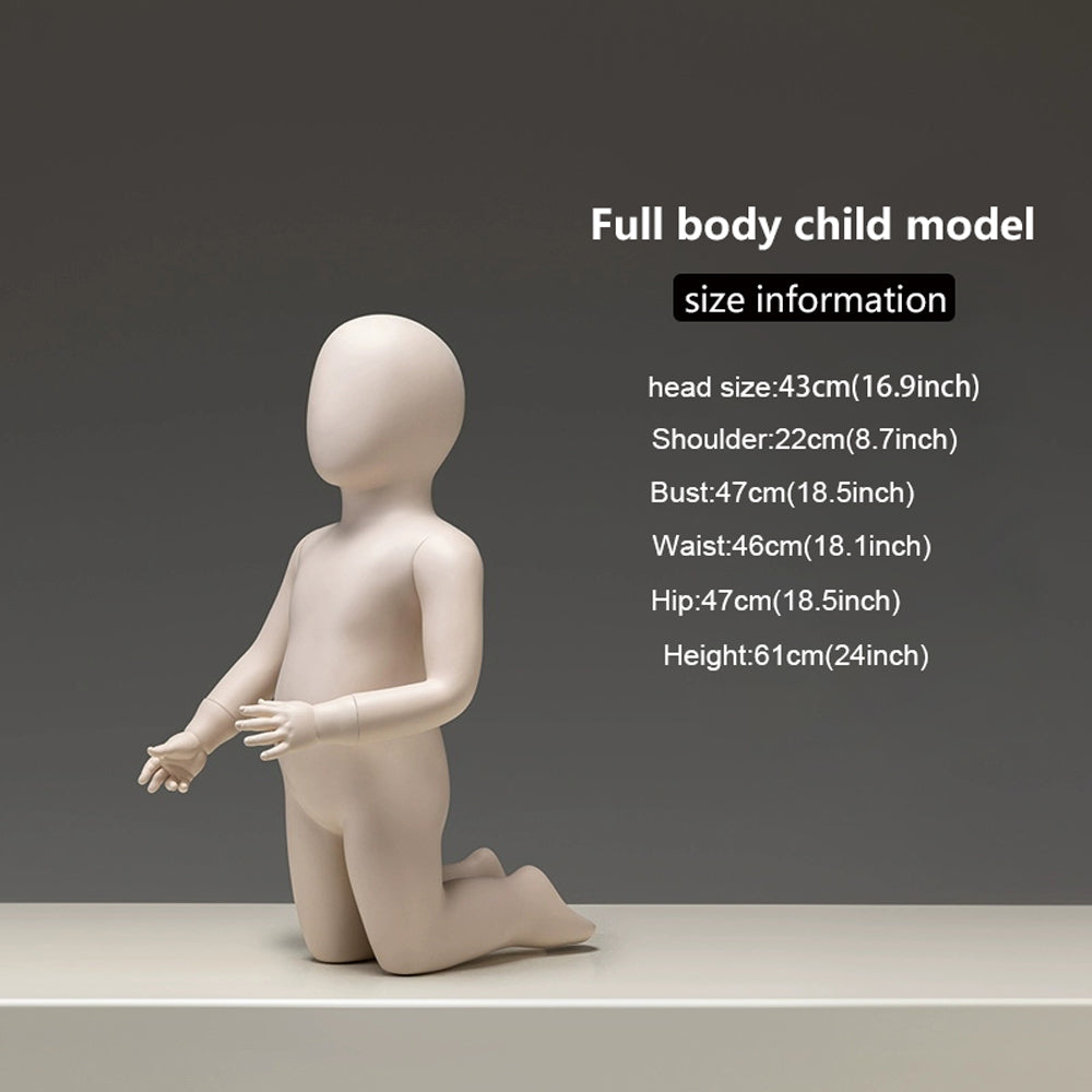 Sitting Infant & Child Mannequin - Full Body Kids Clothing Display Prop