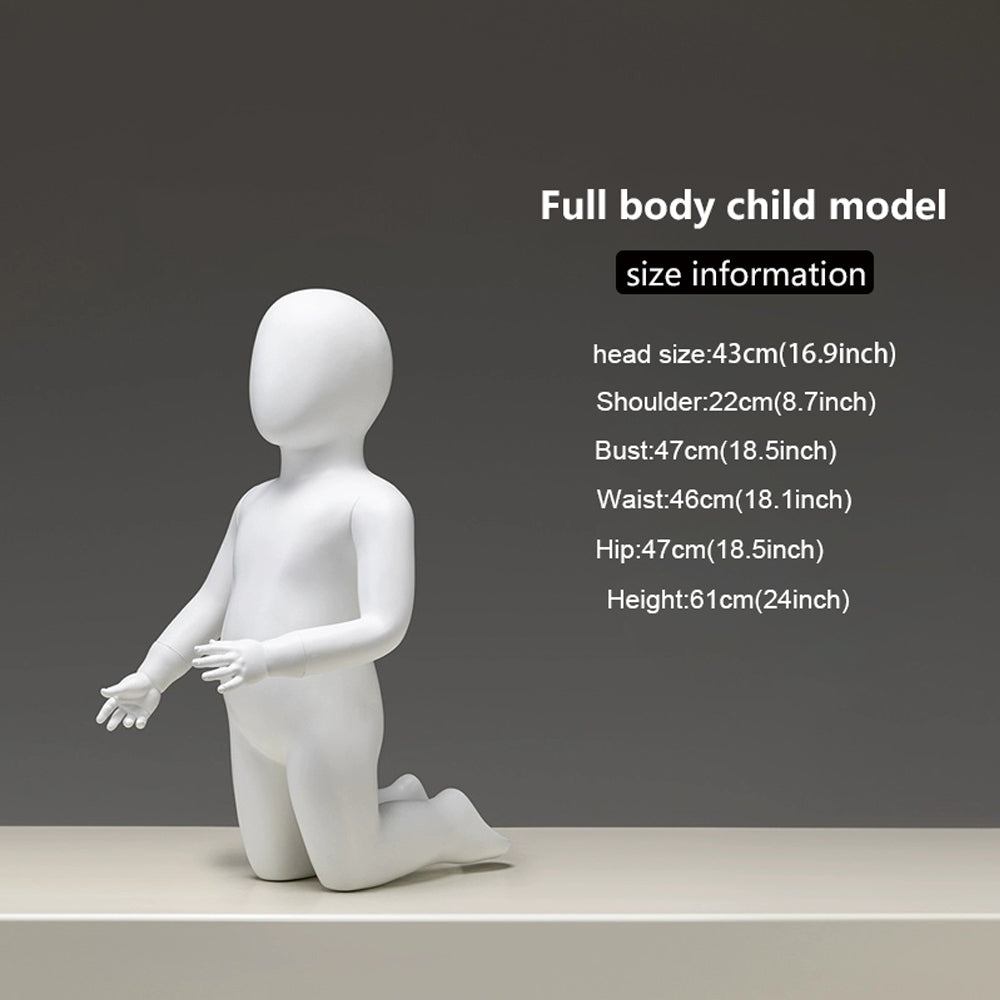 Sitting Infant & Child Mannequin - Full Body Kids Clothing Display Prop
