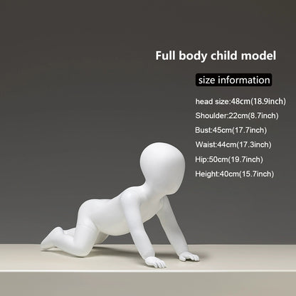 Sitting Infant & Child Mannequin - Full Body Kids Clothing Display Prop