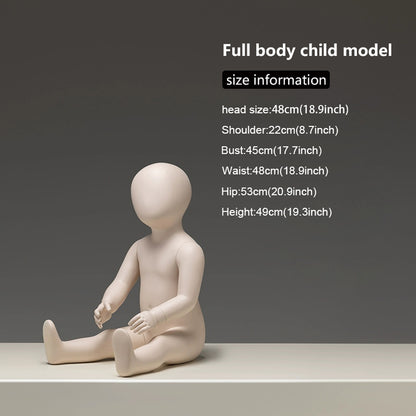 Sitting Infant & Child Mannequin - Full Body Kids Clothing Display Prop