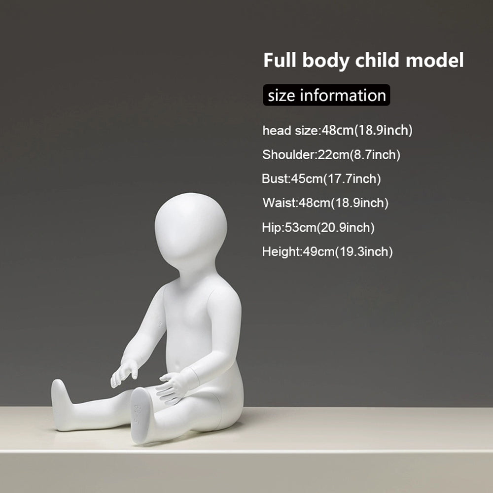 Sitting Infant & Child Mannequin - Full Body Kids Clothing Display Prop