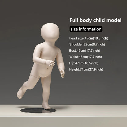 Sitting Infant & Child Mannequin - Full Body Kids Clothing Display Prop