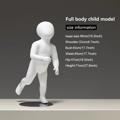 Sitting Infant & Child Mannequin - Full Body Kids Clothing Display Prop