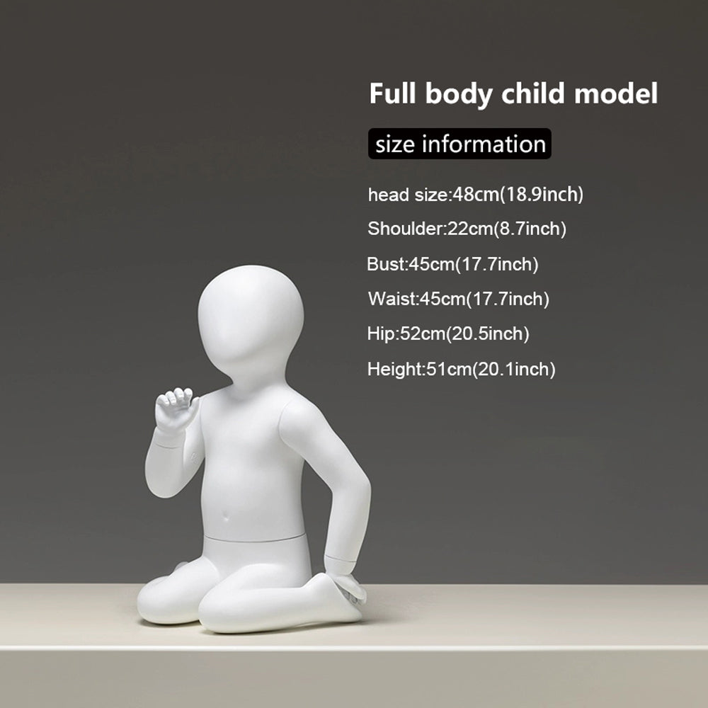 Sitting Infant & Child Mannequin - Full Body Kids Clothing Display Prop