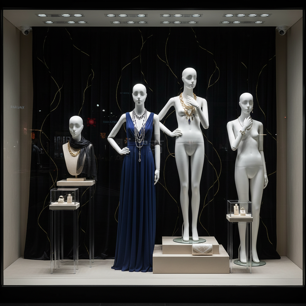 Luxury Jewelry Window Display