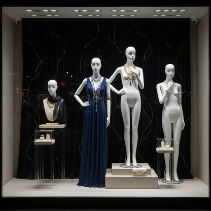 Luxury Jewelry Window Display