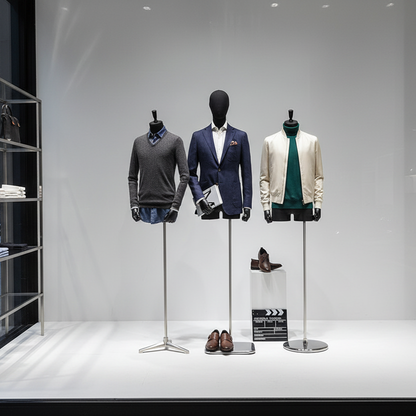 Maniquí masculino de medio cuerpo Jelimate de color negro con forma de torso, cabeza de maniquí envuelta en tela de lino, brazos de madera, modelo de exhibición de ropa con forma de torso para hombre