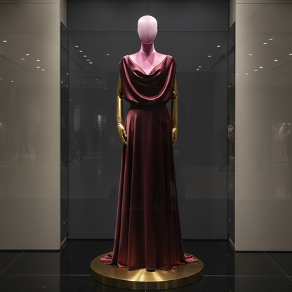 Velvet Heritage Series | Luxury Female Full Body & Torso Mannequin with Articulated Silver Plating Arms