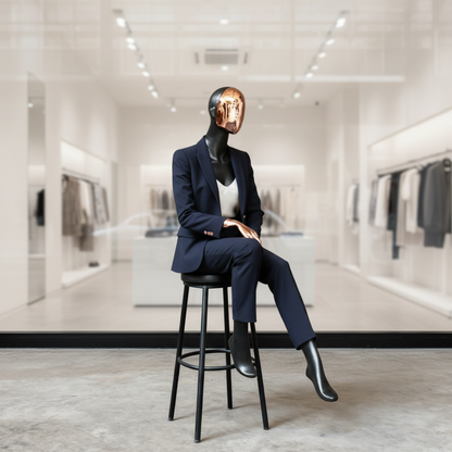 Mannequin in boutique - seated pose