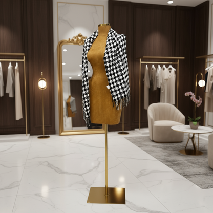 Mannequin with scarf in boutique