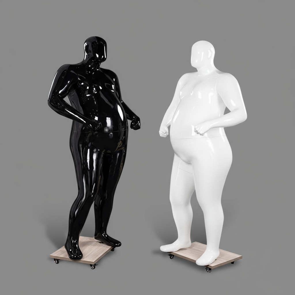 Mannequins with Gray Background