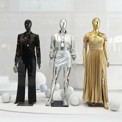 Multi-Color Metallic Mannequins Display