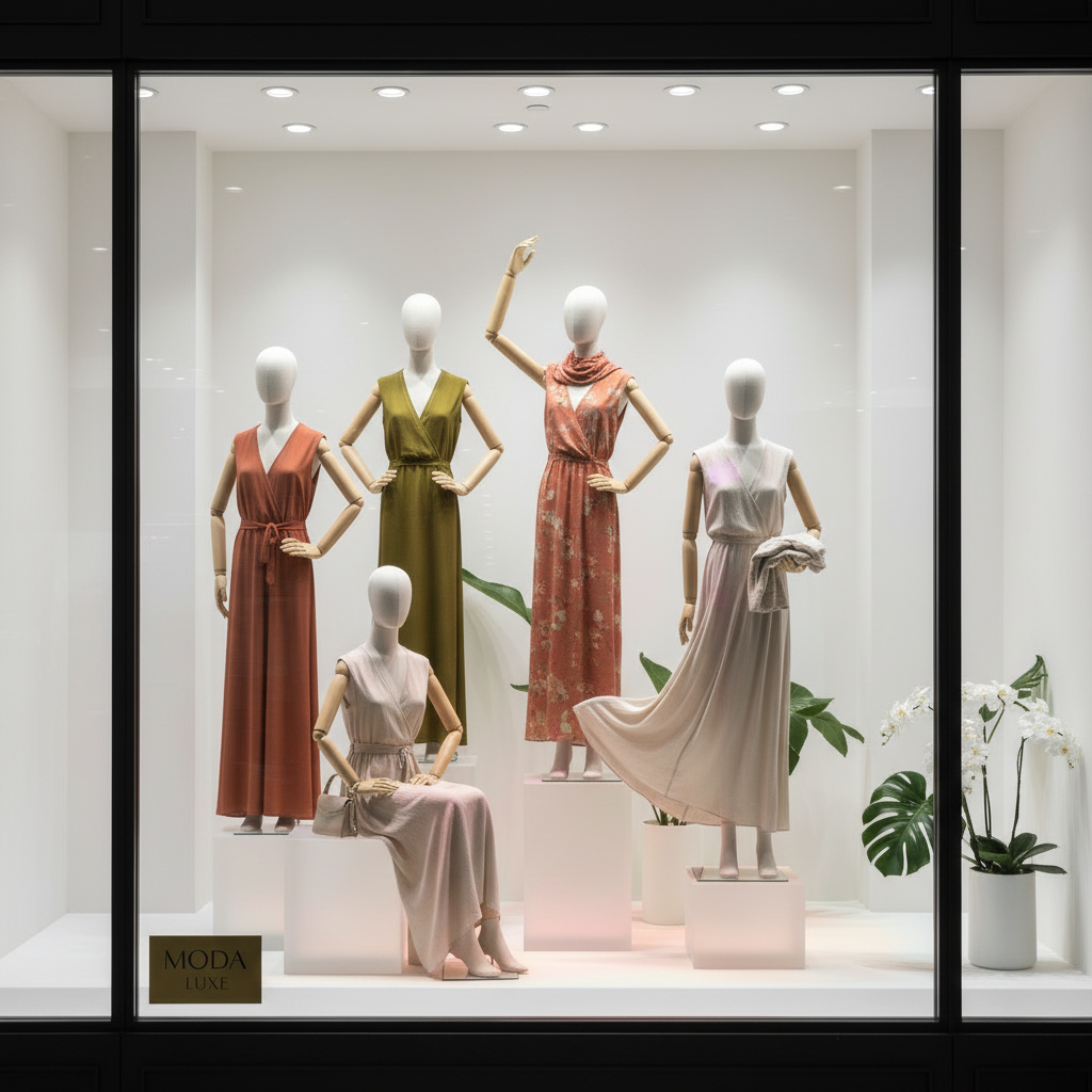 Multiple Pose Mannequin Display Square